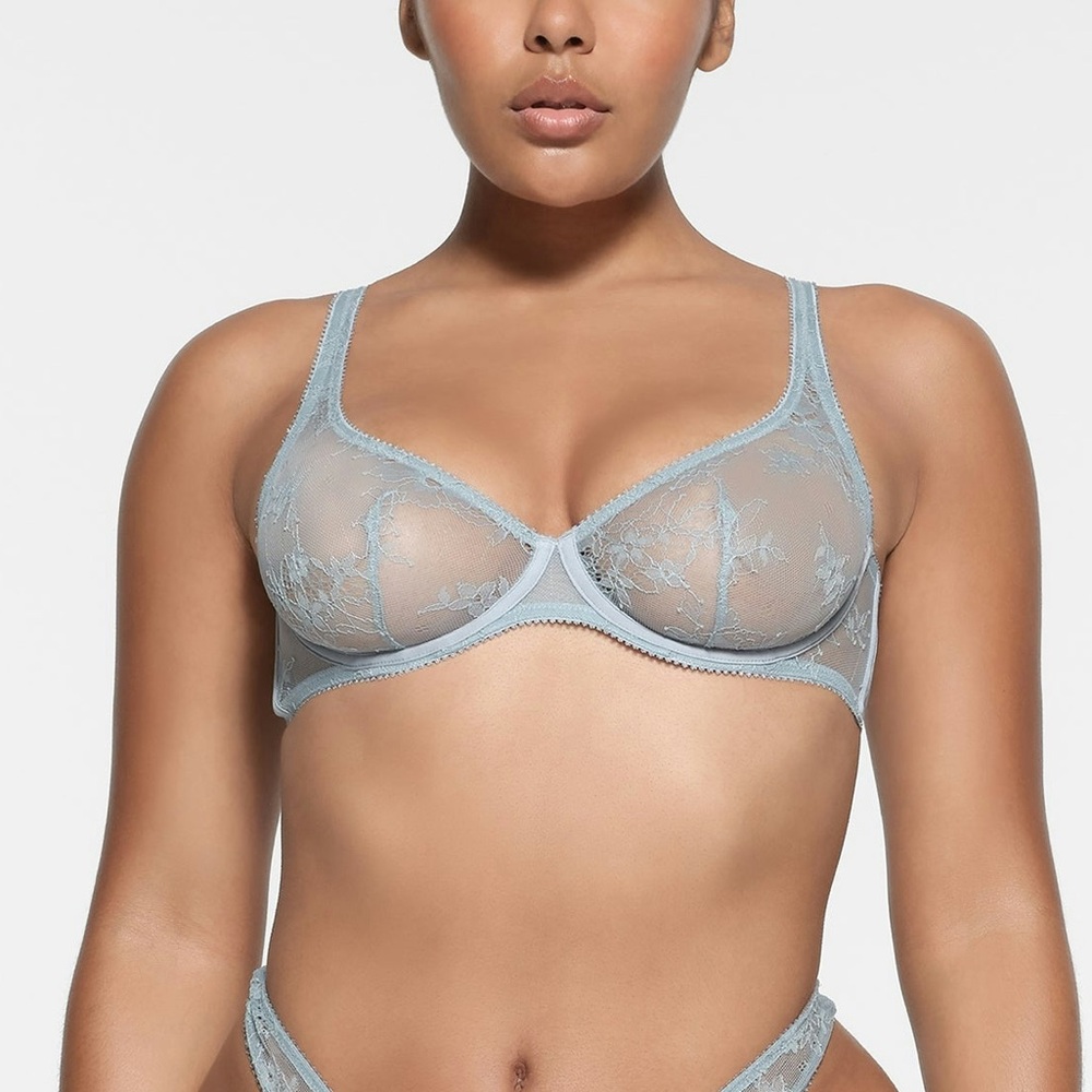 Light Blue Lace Underwire Bra - Women Intimates & Sleepwear